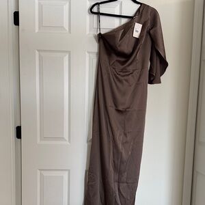 Birdy Grey Chocolate One-Shoulder Dress